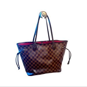 Neverfull MM Damier Azur Ebene Cherry Inside